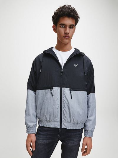 Calvin Klein Ruhák HU732019 | Calvin Klein Reflective Zip Up Férfi Dzseki Titán Metal